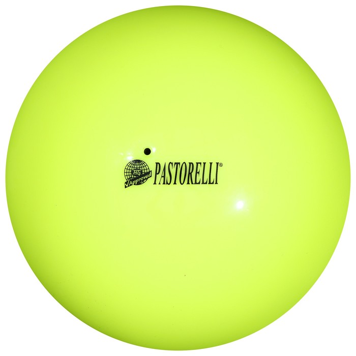 фото Мяч гимнастический pastorelli new generation, 18 см, fig, цвет жёлтый флуоресцентный