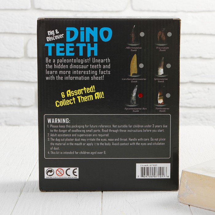 Набор археолога серия зуб динозавра "Спинозавр" + молоток, долото, кисть