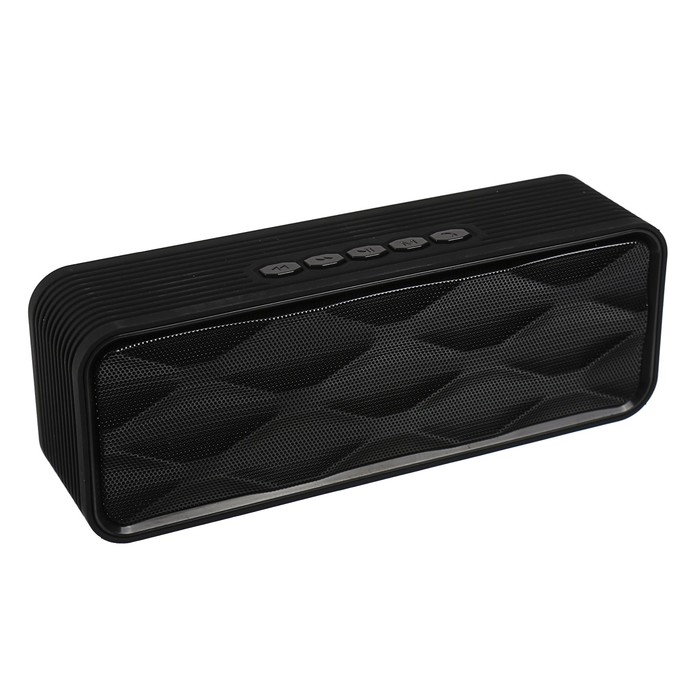 Колонка беспроводная Qumo X6 BT006, Bluetooth, 6 Вт, черная