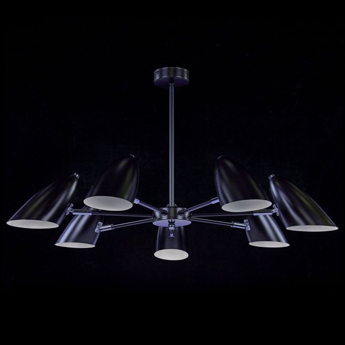 Люстра Aida 7x40Вт E14 черный 71x71x45см