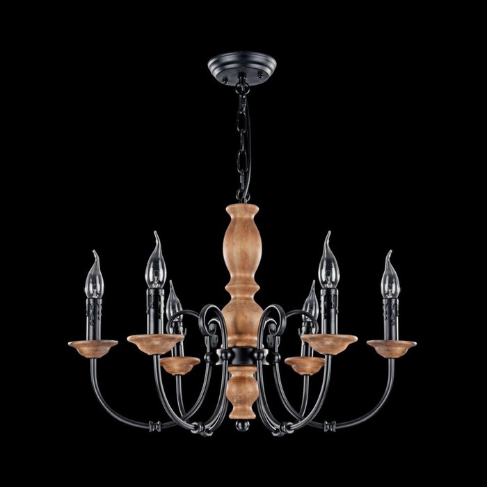 Люстра Benigna 6x60Вт E14 коричневый 63x63x41см