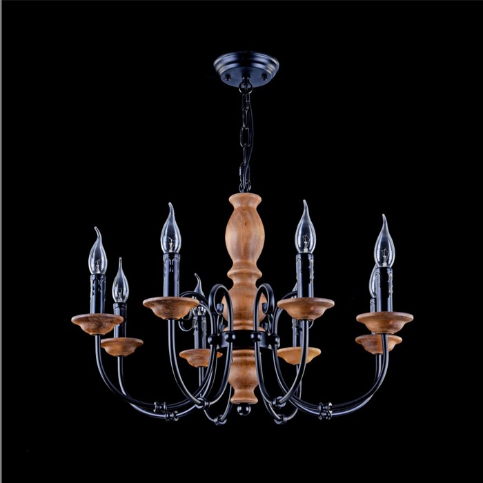 Люстра Benigna 8x60Вт E14 коричневый 63x63x41см