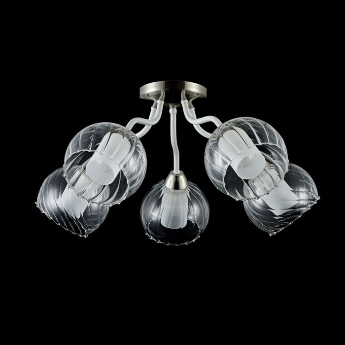 Люстра Clara 5x60Вт E14 хром 63x63x26см