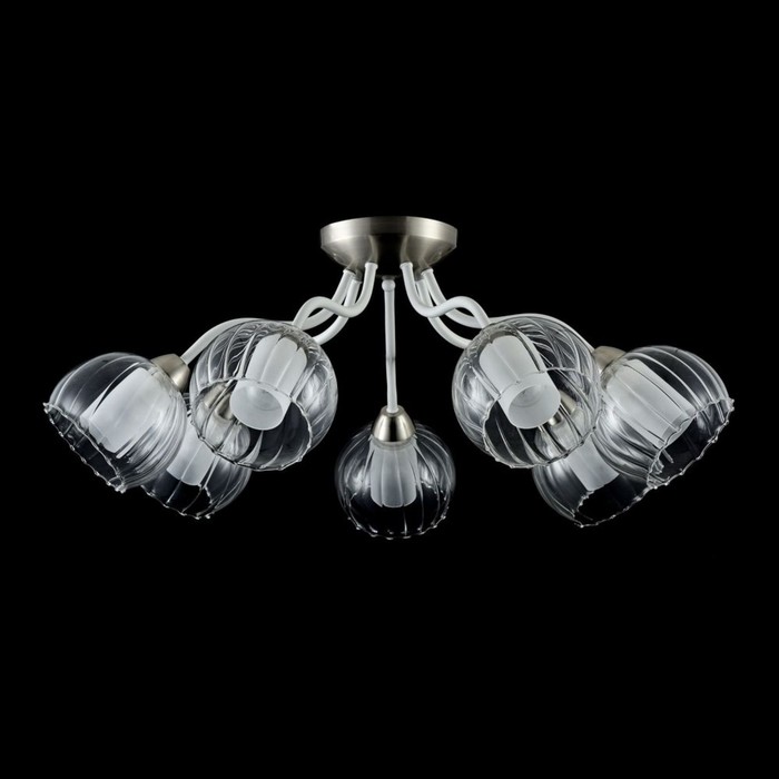 Люстра Clara 7x60Вт E14 хром 76x76x28см