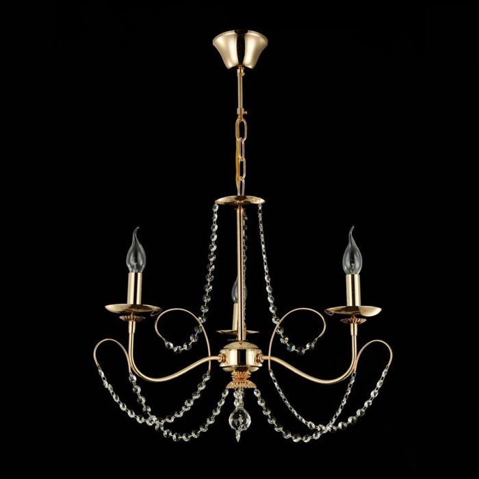 Люстра Gracia 3x60Вт E14 золото 58x58x46,5см