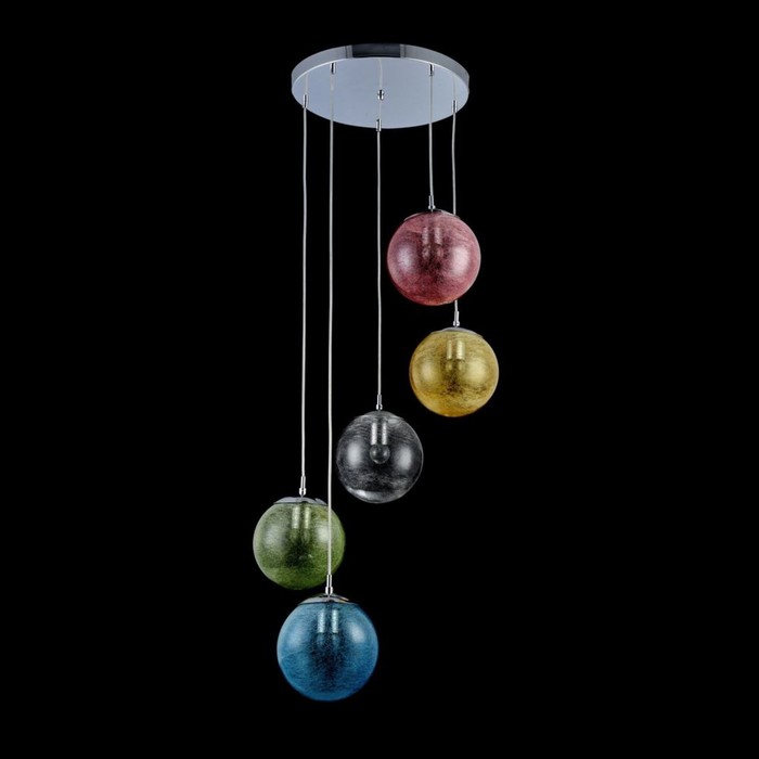 Светильник Leticia 5x40Вт E27 хром 56x56x145см