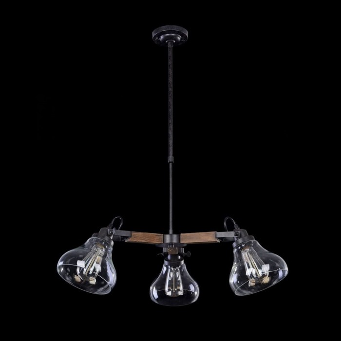 Люстра Lorenza 3x60Вт E27 черный 64x64x120см