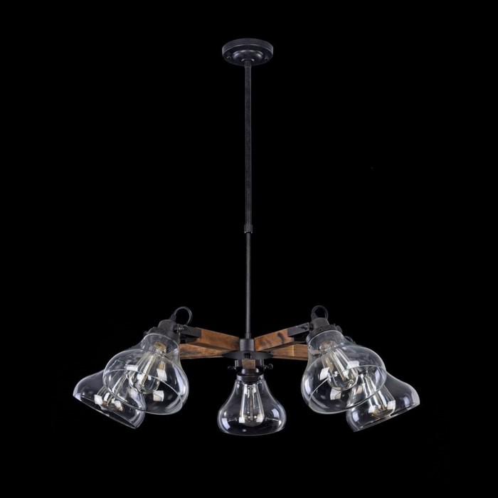 Люстра Lorenza 5x60Вт E27 черный 72x72x120см