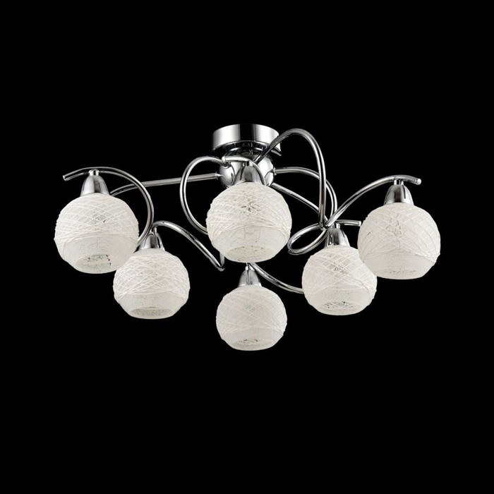 Люстра Orin 6x40Вт E14 хром 51x51x17см