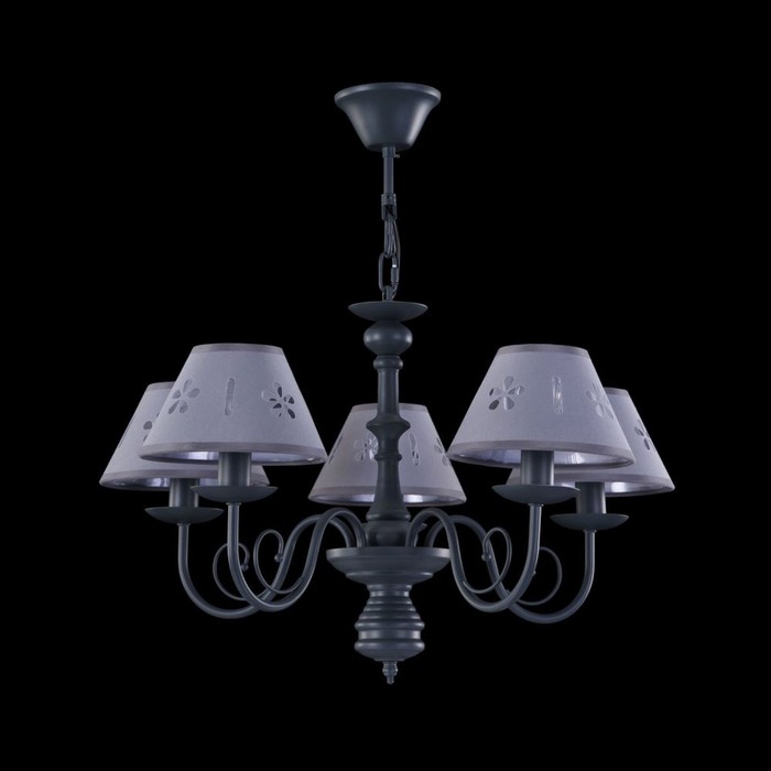 Люстра Emily 5x60Вт E14 серый 62x37,5см