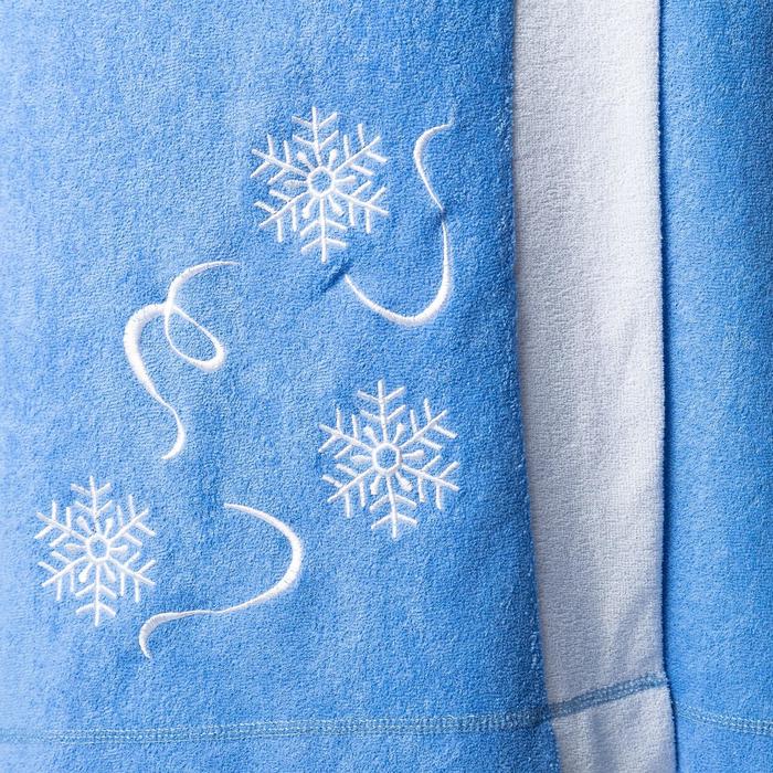 Комплект для сауны с вышив жен Снегурочка (юбка 80х150, вареж, шапка), махра 190г/м хл100%