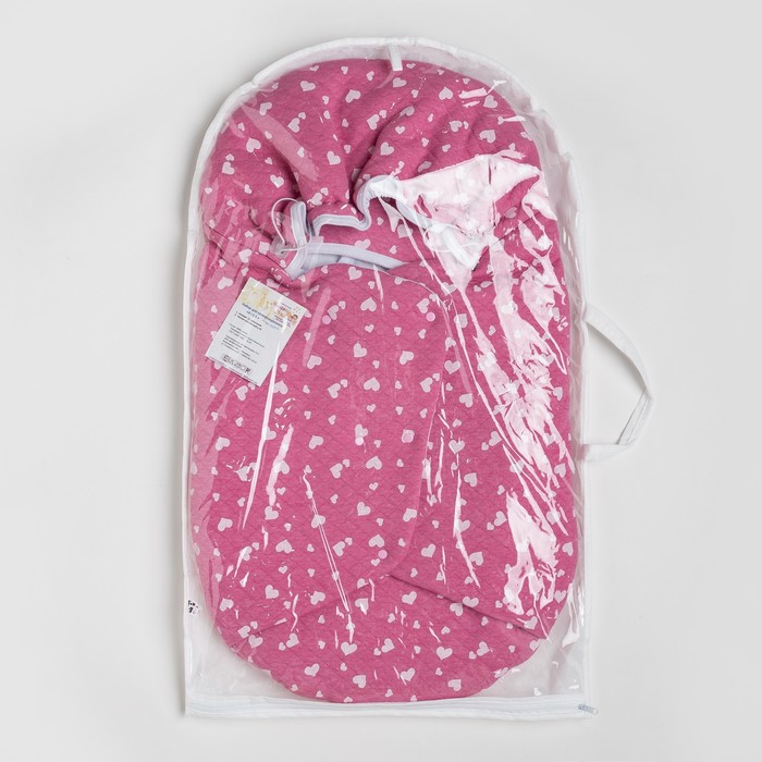 Набор для новорожденных, цвет розовые сердечки 4212/2