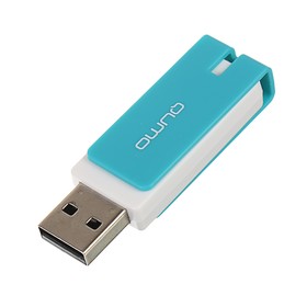 

Флешка Qumo Click, 16 Гб, USB2.0, чт до 25 Мб/с, зап до 15 Мб/с, цвет лазурь