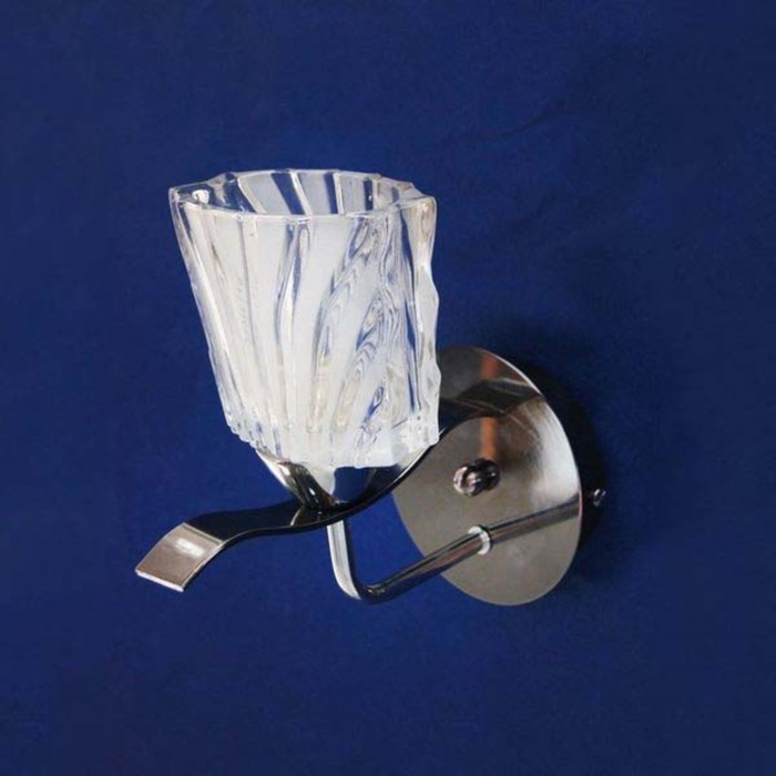 Бра "Алондра" 1x60Вт E14 черный, хром 14x22x22см