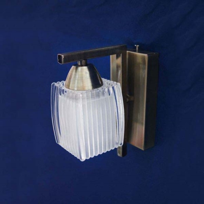 Бра "Альта" 1x60Вт E14 черный, хром 10x15x20см