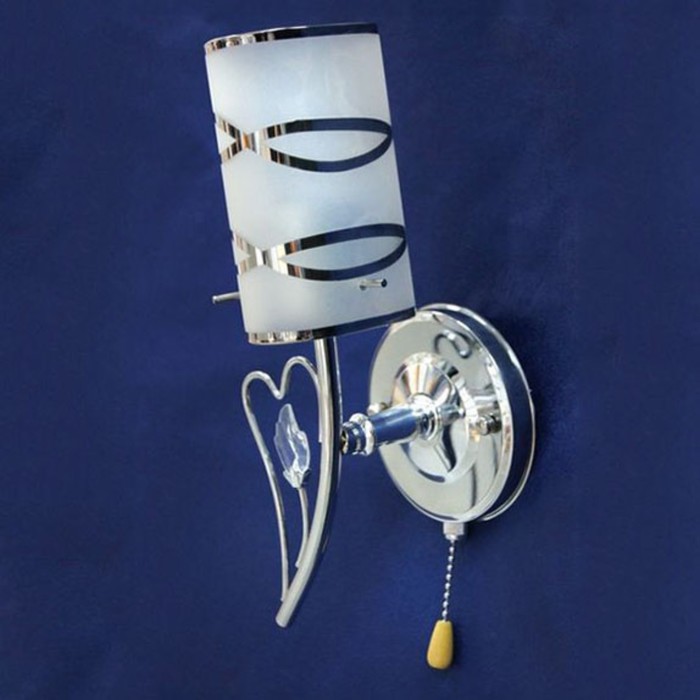 Бра "Анхелита" 1x60Вт E27 серебро 12x12x28см