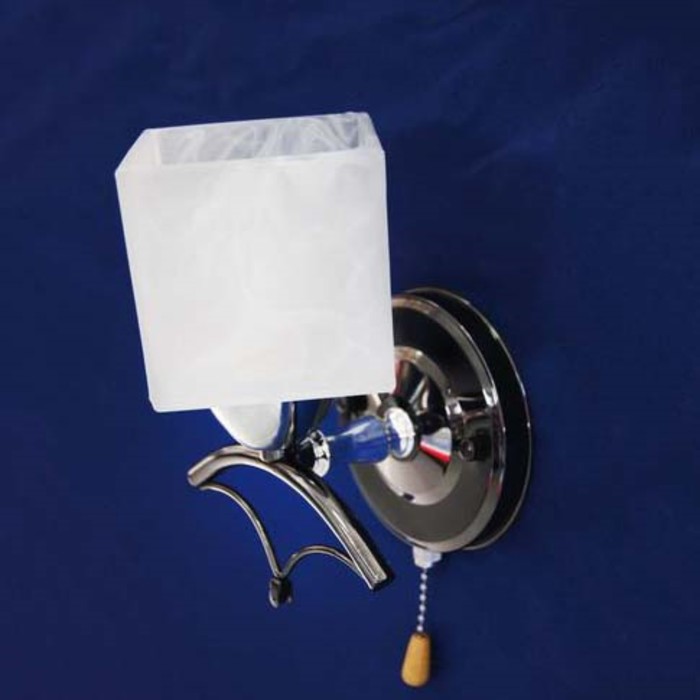 Бра "Бинвенида" 1x60Вт E27 черный, хром 14x14x18см