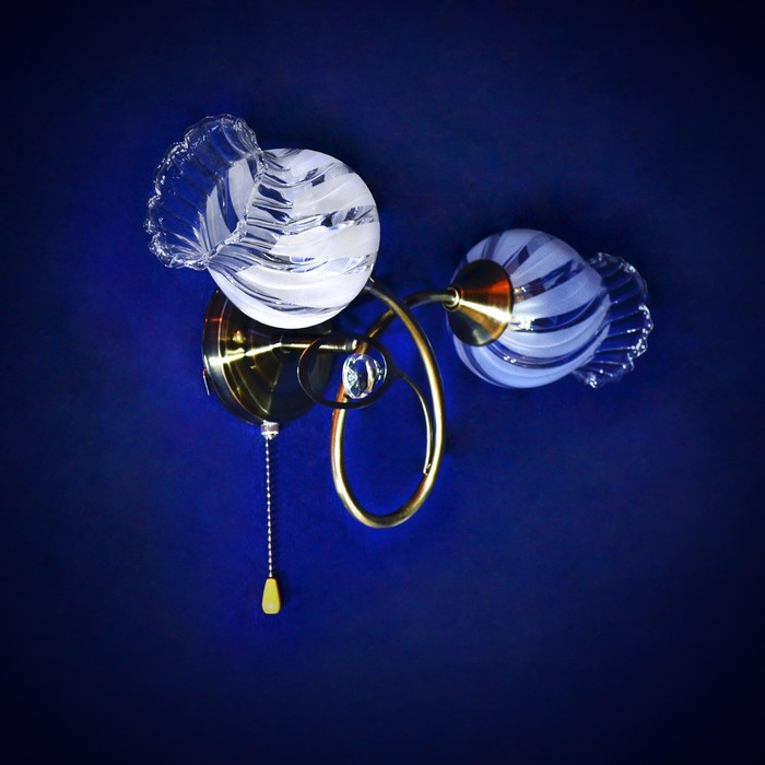 Бра "Делфина" 2x40Вт E27 золото 25x16x41см