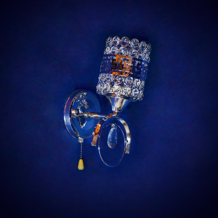 Бра "Долорес" 1x40Вт E27 серебро 27x17x13см