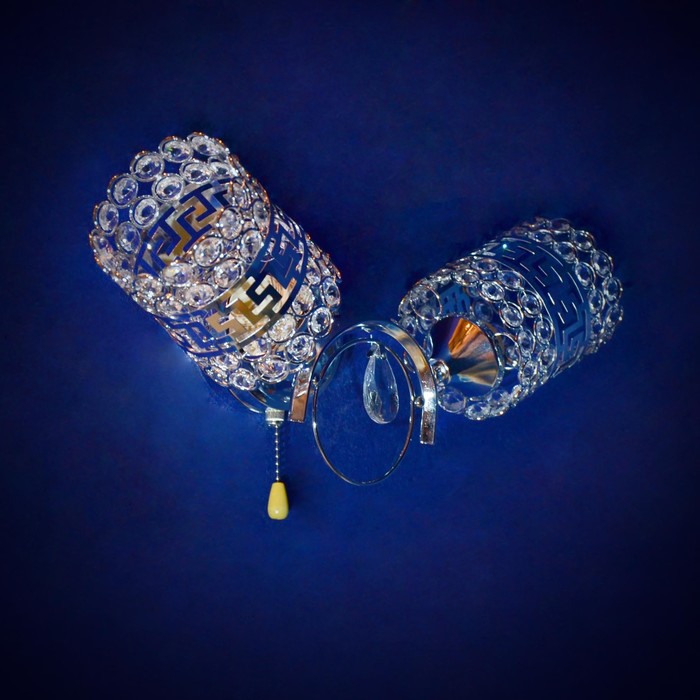 Бра "Доминга" 2x40Вт E27 серебро 23x15x45см