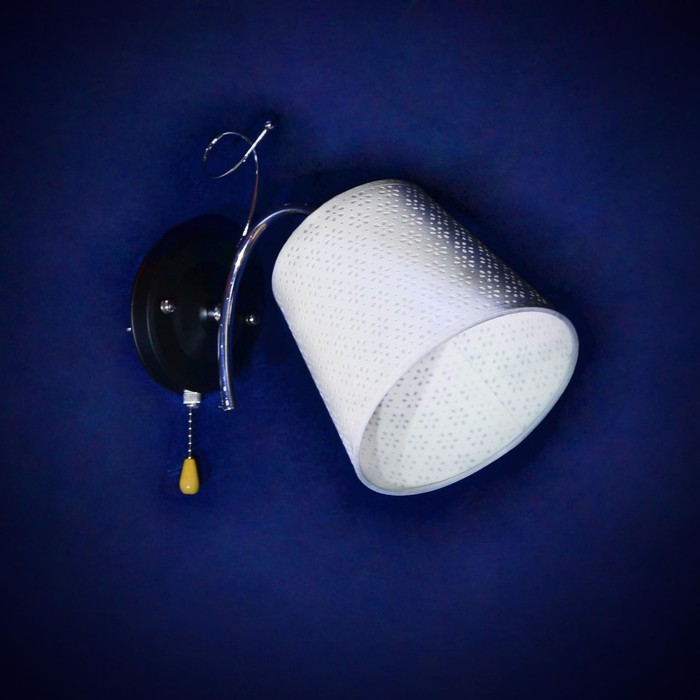 Бра "Домитила" 1x40Вт E27 черный, хром 25x28x16см