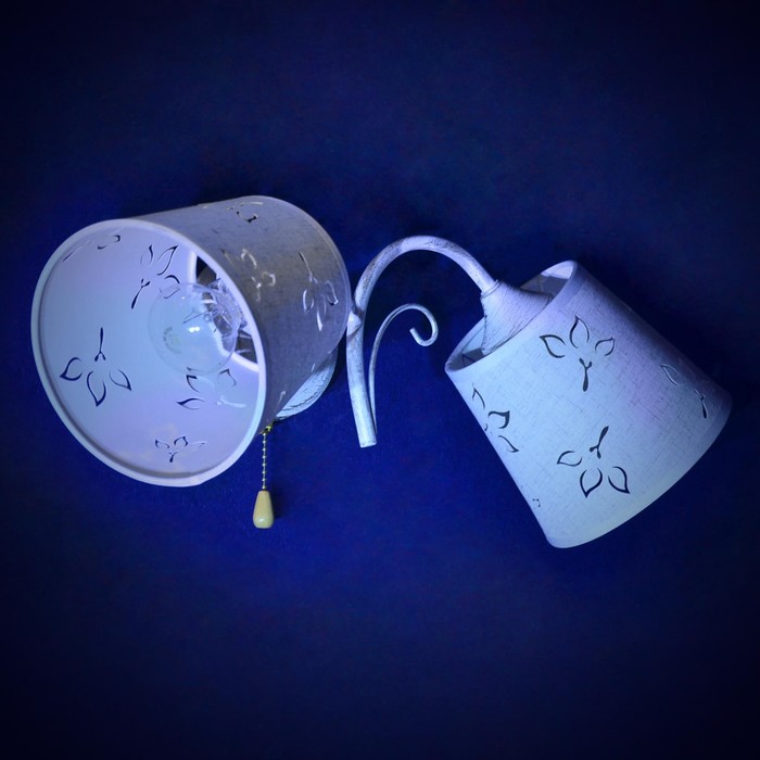 Бра "Доротеа" 2x40Вт E27 серебро 25x23x47см