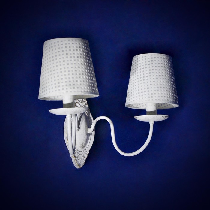 Бра "Дулсе" 2x40Вт E27 белый 30x27x50см