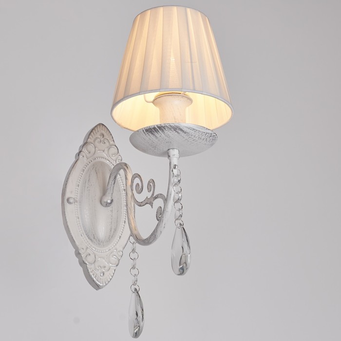 Бра "Елена" 1x40Вт E27 белый 35x30x15см