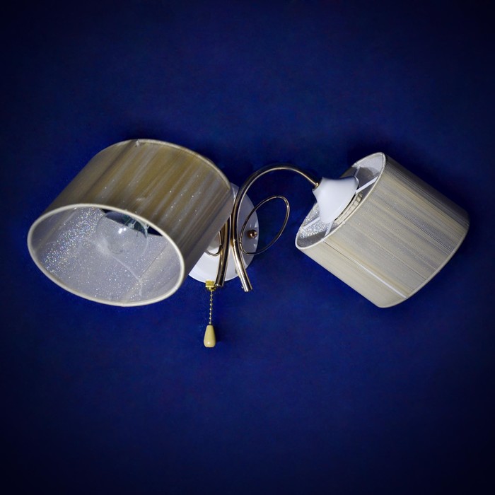 Бра "Жозефина" 2x40Вт E27 серебро 28x18x50см