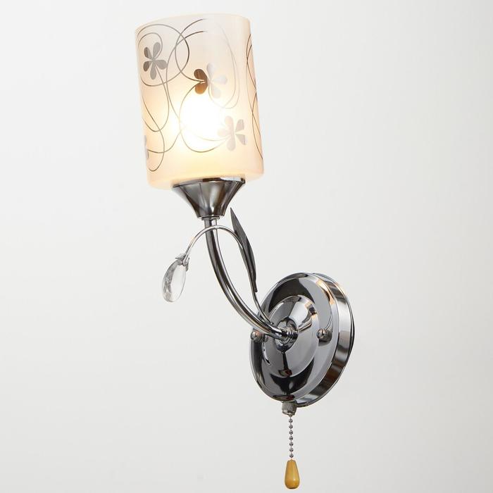 Бра "Инес" 1x40Вт E27 серебро 26x20x15см