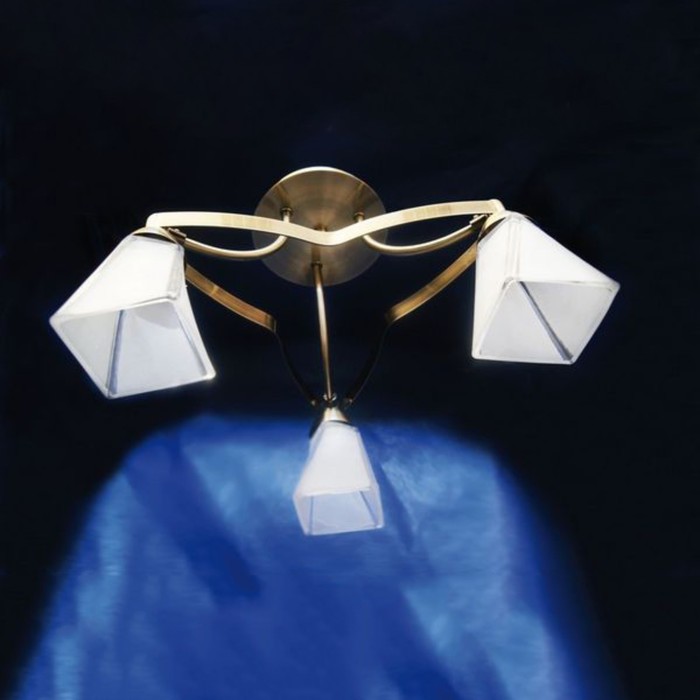 Люстра "Крессенсия" 3x60Вт E27 бронза 40x40x28см