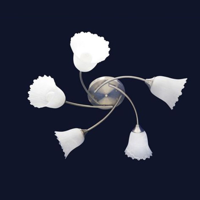 Люстра "Кезилда" 5x60Вт E27 серебро 60x60x24см