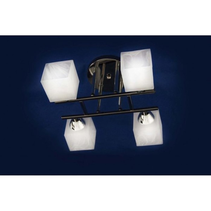 Люстра "Лердес" 4x60Вт E27 черный, хром 35x35x25см