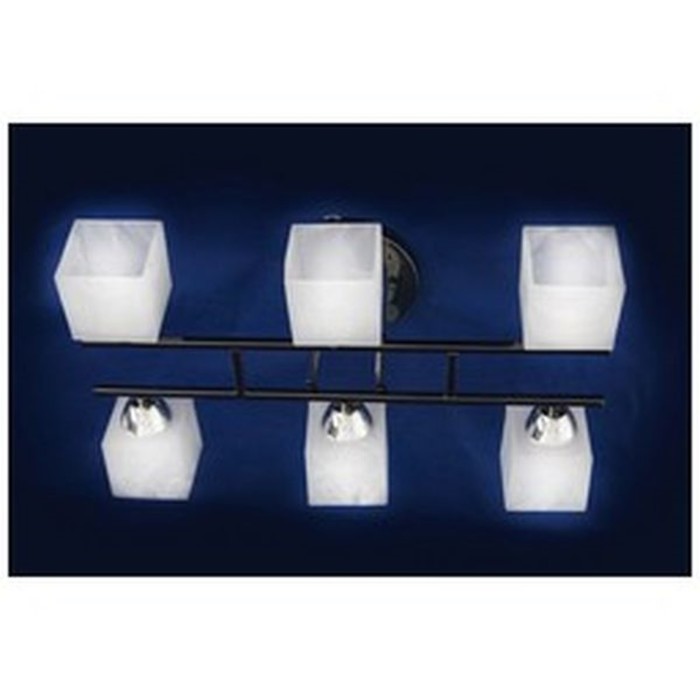 Люстра "Летисия" 6x60Вт E27 черный, хром 55x32x25см