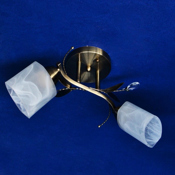 Люстра "Луиза" 2x40Вт E27 бронза 30x22x28см