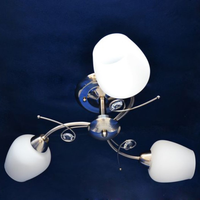 Люстра "Лусия" 3x60Вт E27 серебро 30x30x28см