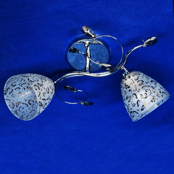 Люстра "Мариа" 2x40Вт E27 серебро 20х20х21см