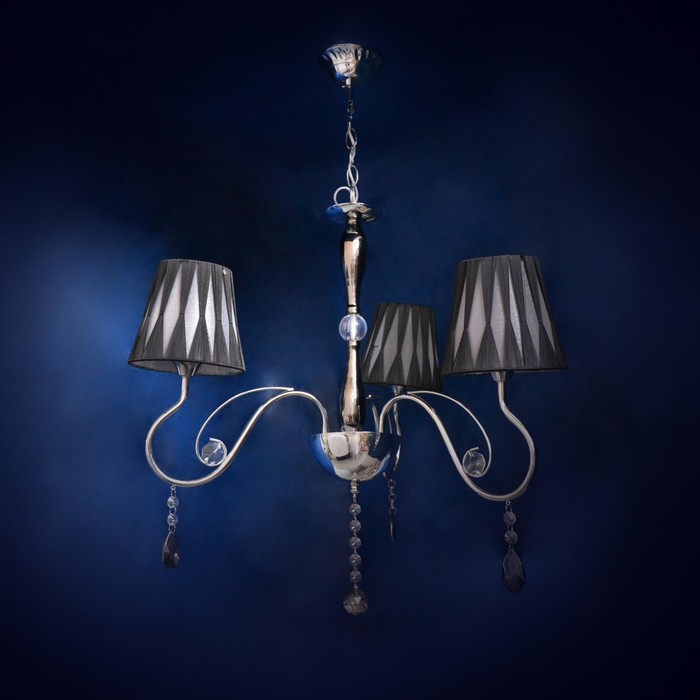 Люстра "Мелестина" 3x40Вт Е27 серебро 57x57x74см