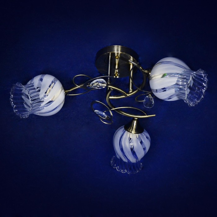 Люстра "Моника" 3x40Вт Е27 золото 47x47x28см