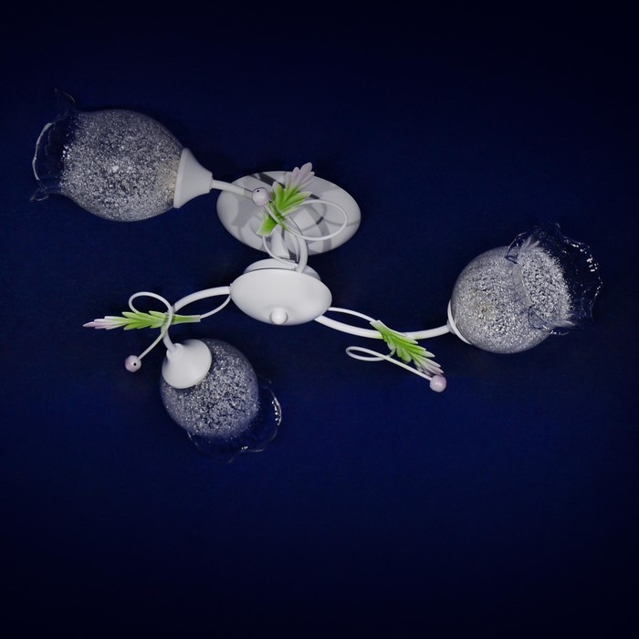 Люстра "Менуелита" 3x40Вт Е27 серебро 57x57x20см