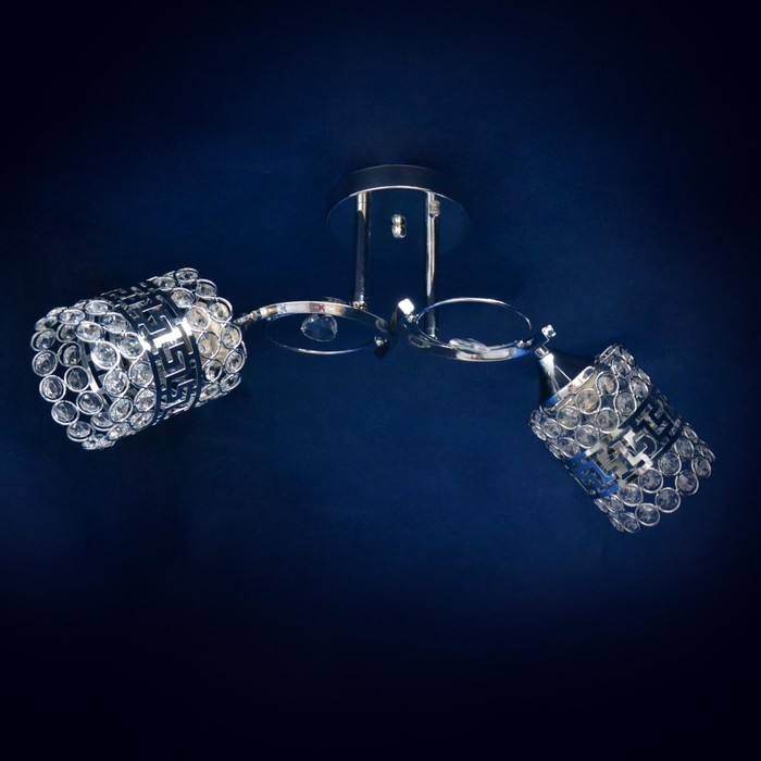 Люстра "Мериенджела" 2x40Вт Е27 серебро 56x56x29см