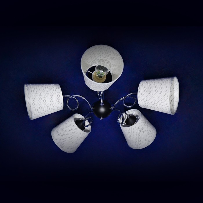 Люстра "Нивес" 5x40Вт Е27 серебро 70x70x30см