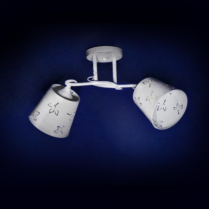 Люстра "Николеса" 2x40Вт Е27 серебро 55x55x29см