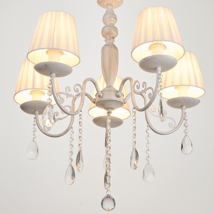 Люстра "Ноелия" 5x40Вт Е27 серебро 61x61x91см