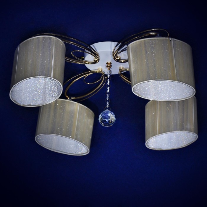 Люстра "Оделис" 4x40Вт Е27 серебро 58x58x21см