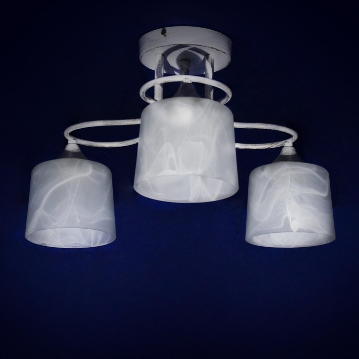 Люстра "Пеппи" 3x40Вт Е27 серебро 45x45x29см