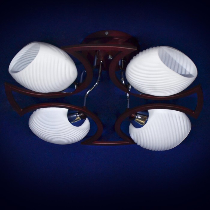 Люстра "Петрона" 4x40Вт Е27 коричневый 49x49x25см