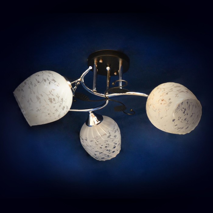 Люстра "Пиа" 3x40Вт Е27 бронза 47x47x28см