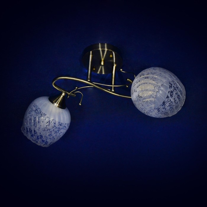 Люстра "Пидед" 2x40Вт Е27 бронза 52x52x29см