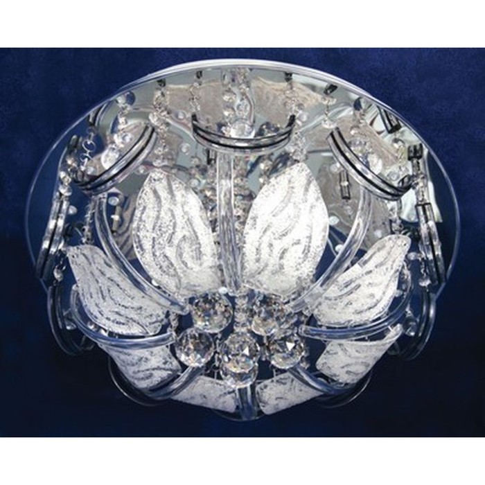 Люстра "Рамона" 8x20Вт G4 серебро 50x50x23см